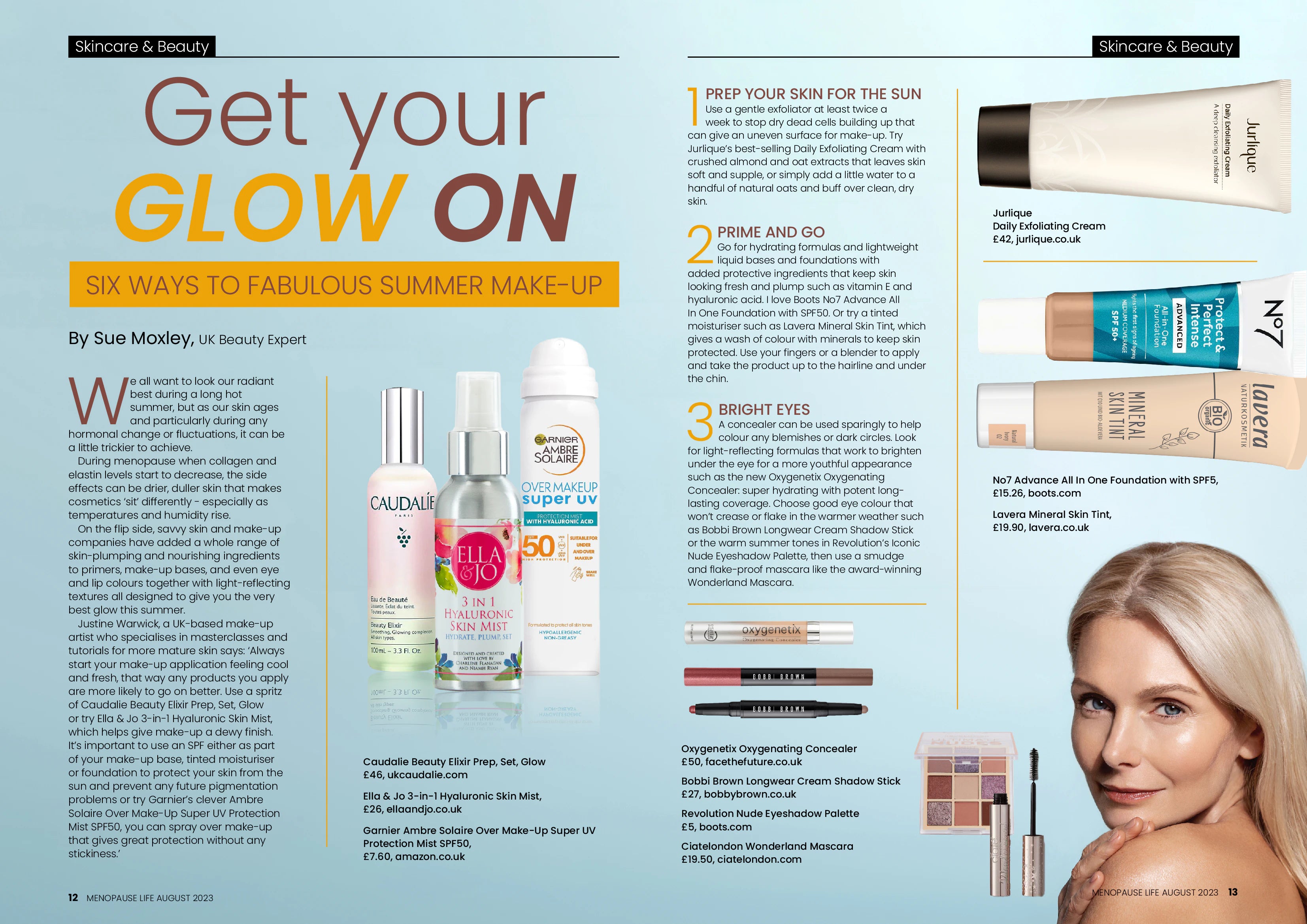 3 in 1 Skin Mist featured on Menopause Life Mag
