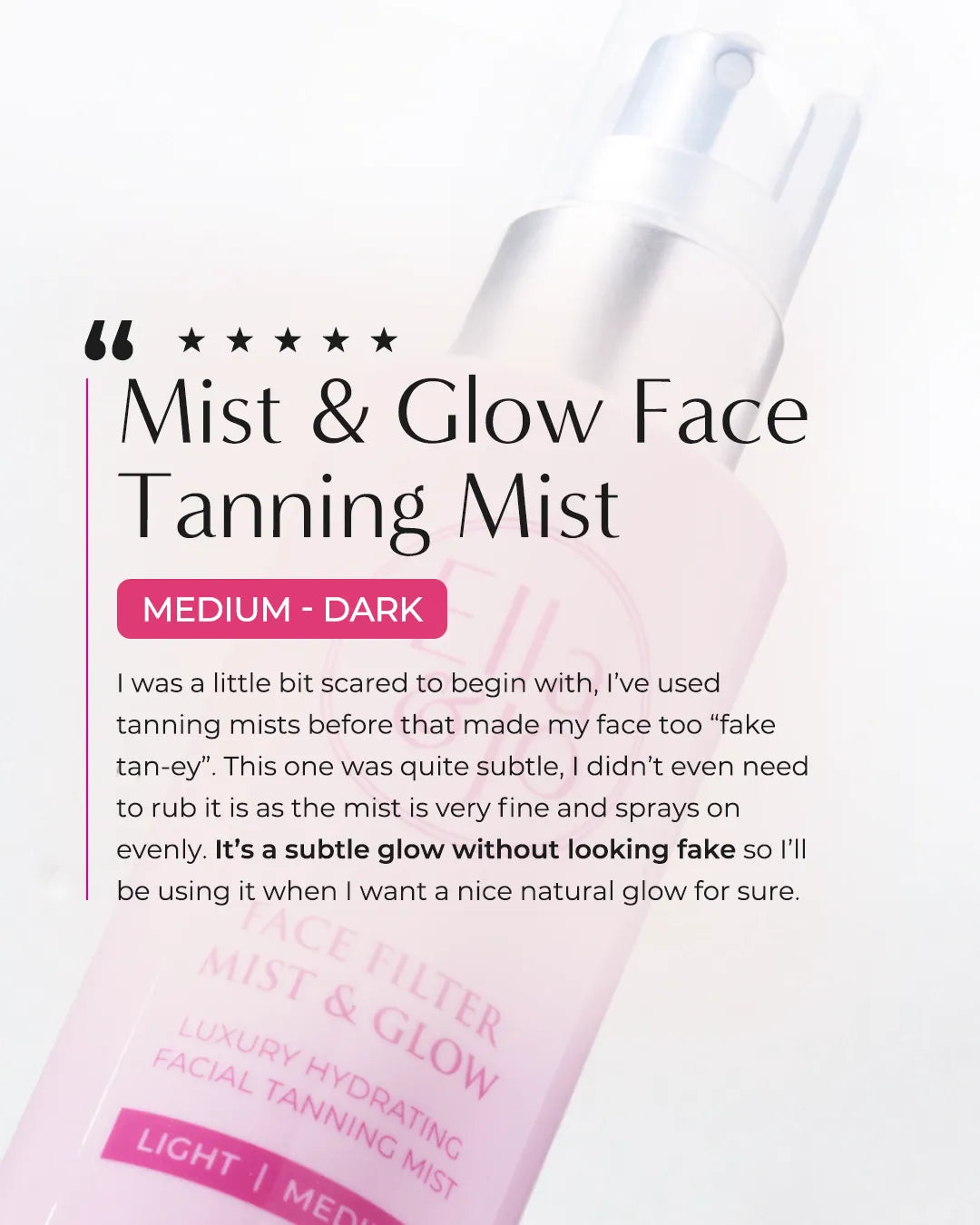Face Filter Mist & Glow - Tanning Mist